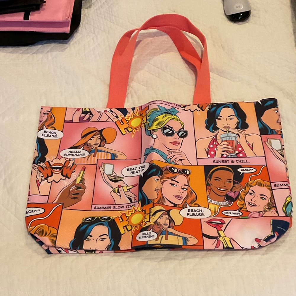 Colorful Comic Print Tote Bag